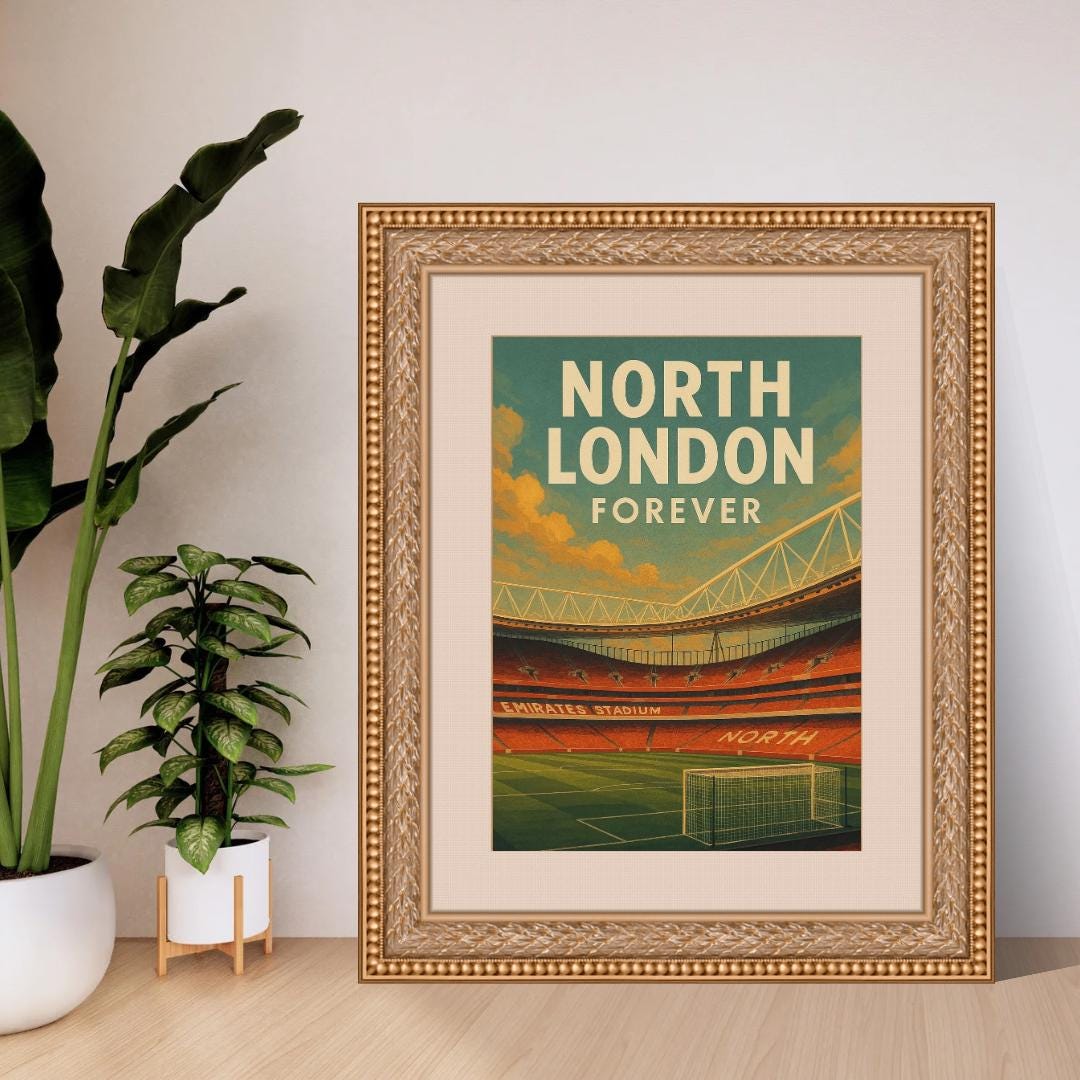 Arsenal Football Club North London Forever, Emirates Stadium, London, A3 Poster