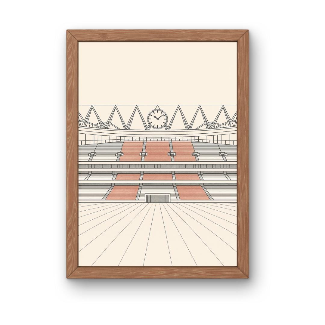 Emirates Stadium Print β Arsenal F.C. Minimalist A3 Wall Art | Architectural Football Poster | Gooner Gift | North London Football Decor