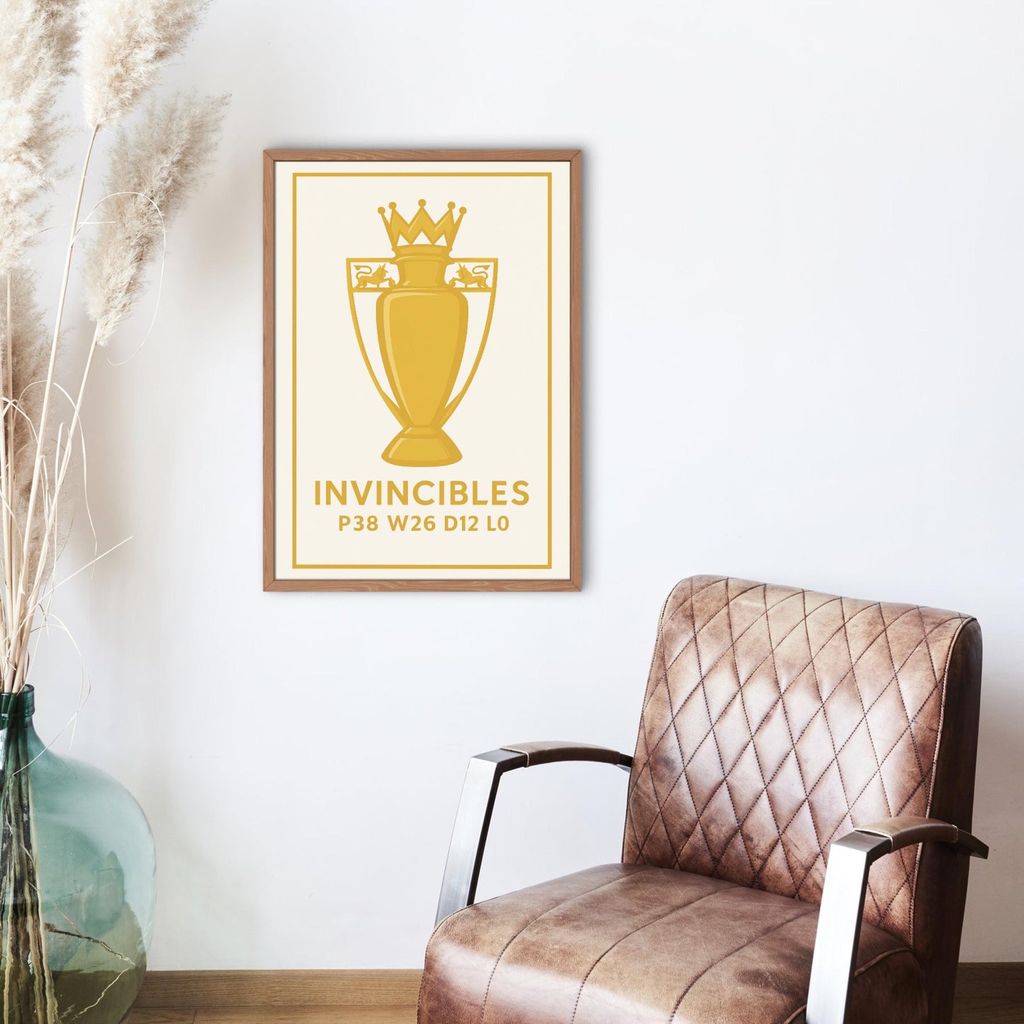 Arsenal Invincibles Poster – Gold Premier League Trophy A3 Print | 2003/04 Unbeaten Season Wall Art | Gooners Gift & Football Decor