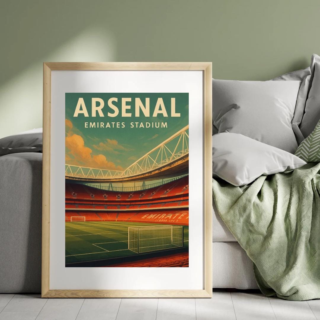 Arsenal Emirates Stadium Poster – Limited Edition - Vintage Football Wall Art | Arsenal FC Print | Gift For Arsenal Fans