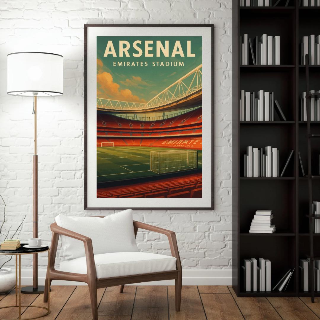 Arsenal Emirates Stadium Poster – Limited Edition - Vintage Football Wall Art | Arsenal FC Print | Gift For Arsenal Fans