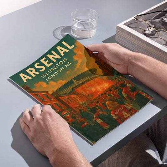 Arsenal Matchday Poster Print – Emirates Stadium Wall Art | Islington N5 Football Decor Gift for Gooners & Kids Bedrooms