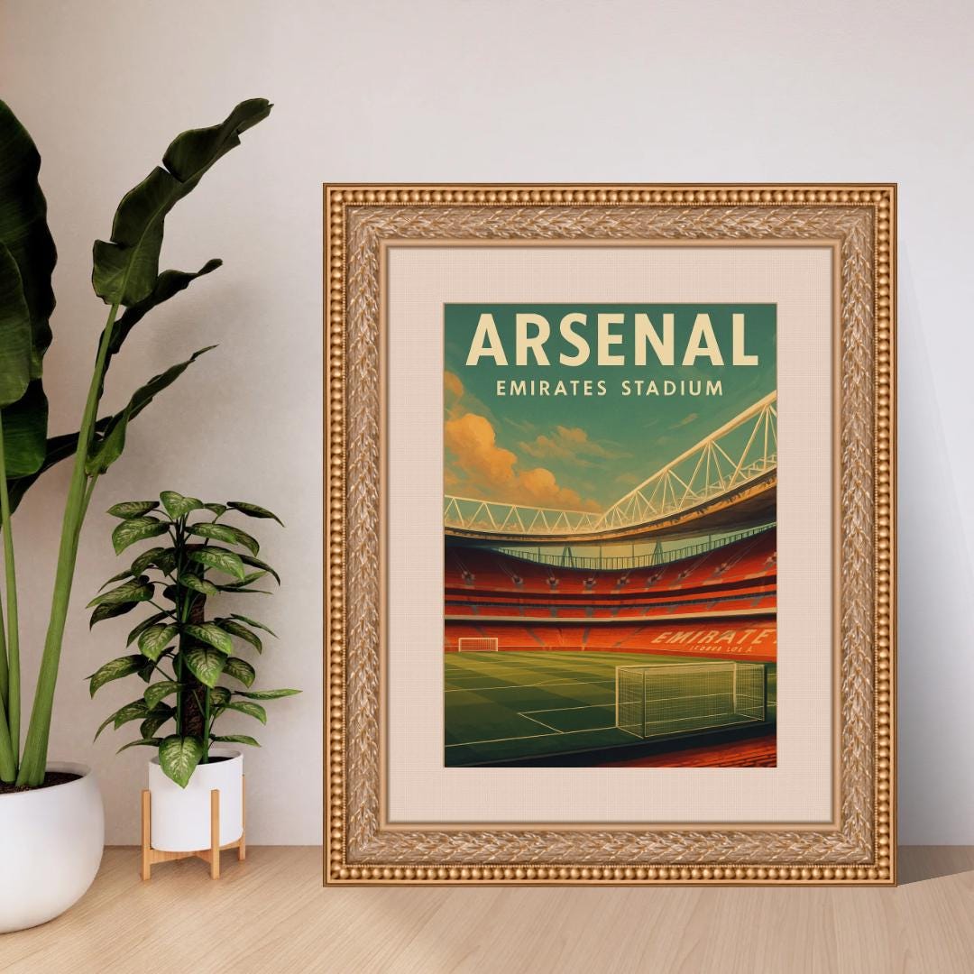 Arsenal Emirates Stadium Poster – Limited Edition - Vintage Football Wall Art | Arsenal FC Print | Gift For Arsenal Fans