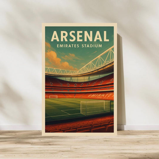 Arsenal Emirates Stadium Poster – Limited Edition - Vintage Football Wall Art | Arsenal FC Print | Gift For Arsenal Fans