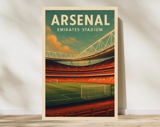 Arsenal Emirates Stadium Poster – Limited Edition - Vintage Football Wall Art | Arsenal FC Print | Gift For Arsenal Fans